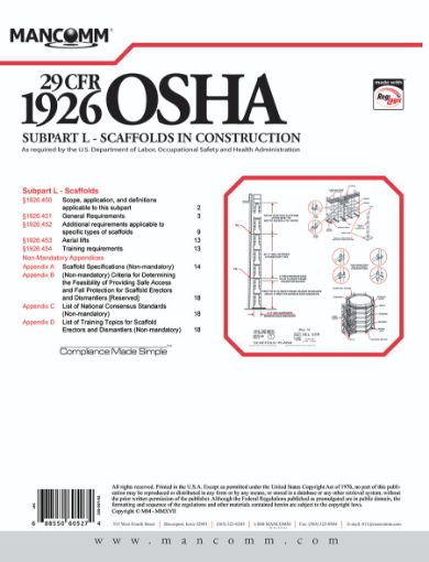 Picture of Subpart L - Scaffolds (pkg. of 10)